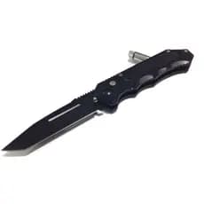 Canivete de alumínio anodizado preto c/ LED - 3256