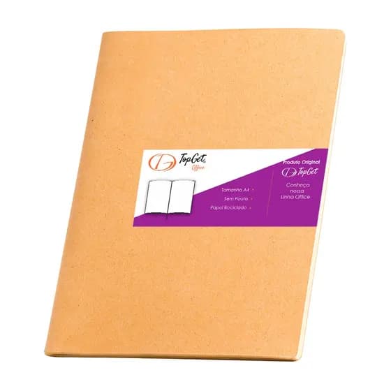 Caderneta 21x30cm  A4 40 Folhas Sem Pauta Eco Nantes TopGet