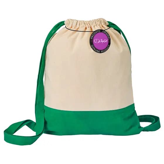 Mochila tipo Saco Gym Sack em Algodão com Alças Sack TopGet