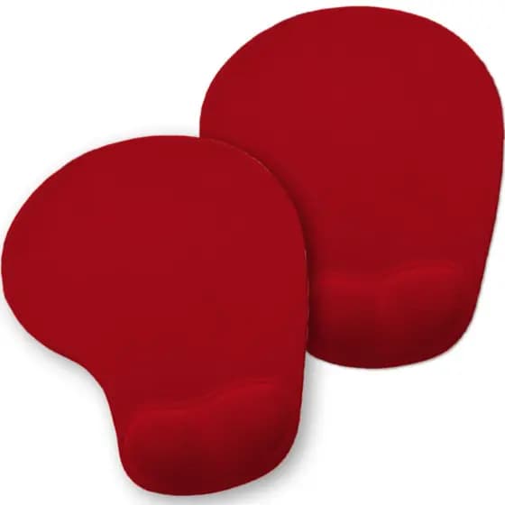 Kit 2x Mouse Pad Ergonômico com Apoio de Punho Topget Vermelho