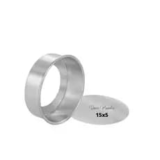 Forma Assadeira Bolo Torta Fundo Falso REMOVIVEL  N 15 x 5 cm Alumínio - J24