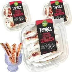 KIT Tapioca Coco Com Goiabada Crocante Beiju Lanche DELICIA Kit 3un