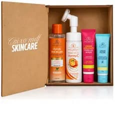 Skincare caixa mdf Mousse agua hidratante completo para rotina diaria