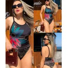 Body Maiô Feminino Alça Fina Costa Aberta