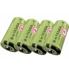 04 Unidades 16340 Jws Recarregável Modelo 16340 Cr123a 3,7v 1000 Mah 3.7v Para Lanternas Táticas de LED