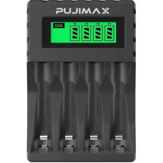 Carregador de Pilhas Recarregáveis Pujimax Pilhas AA e AAA NiMh ou NiCd Pilhas Recarregáveis Toshiba AA de 2600 mAh