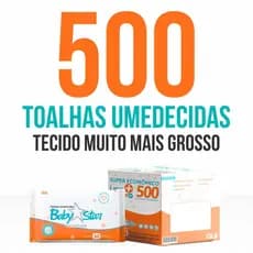 Box Baby Star Premium c/ 500 Lenços/Toalhas Umedecidas