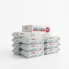 Box Puro Amor Premium com 500 Lenços/Toalhas Umedecidas - Tampa FlipTop