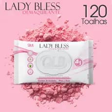 Kit com 4 Lenços/Toalhas Umedecidas Demaquilante LadyBless c/ 30 Toalhas Cada – Tampa FlipTop