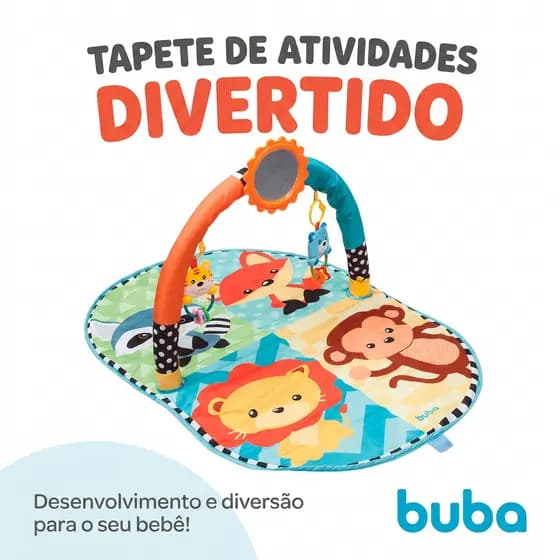 Tapete De Atividades Buba Amiguinhos Da Selva Bebê Infantil