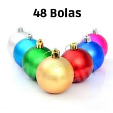 Bolas De Natal Decoração Para Arvore de natal de 12/24/36/48 Enfeites Decorações Natalina Varias Cores