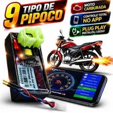 Modulo Pipoco Para Motos CDI MultScan Motocas Carburadas 9 Corte De Giro Pipocos Programavel No App