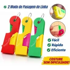 Passador De Linha Na Agulha 1/2/5/6/8 Un Super Grande 2 Modo de Passar Facil Rapido Eficiente Luxo
