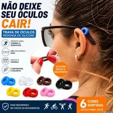 Trava Óculos Antiderrapante Silicone Kit 2/6/10/24 Un Não Cai Do Rosto Gancho Orelha Haste Conforto