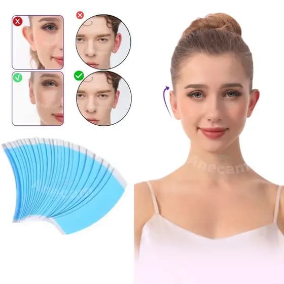 Fita Adesiva Dupla Face Kit 10/20/40/50un Extra Forte Correção Orelha Abano Super Discreto Invisivel