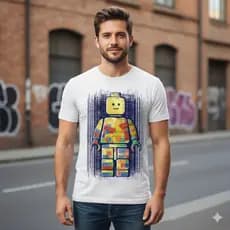 Camiseta lego feminino masculino tshirt desenho masculina feminina