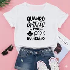 Camiseta T-shirt Feminina Blusa Feminino frase humor frases divertidas