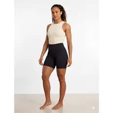 Shorts short Academia Anarruga Feminino Cós Alto Zero Transparência