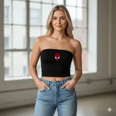 Top Tube Tomara que Caia cropped feminino moda homem aranha coração desenhos estampas verão cores GEEK caveira