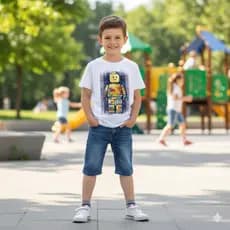 Camiseta infantil Lego Nostalgia  MENINO MENINA desenho Geek brinquedos