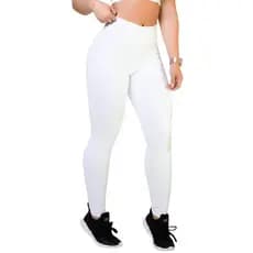 Calça Legging Suplex Branca Enfermagem Esteticista Academia