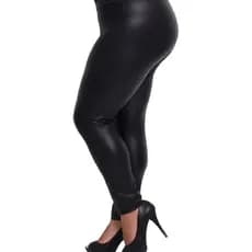 Kit 6 Legging Cirre Plus Size Suplex Cós Alto Imita Couro