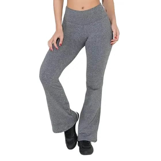 Calça Feminina Boca De Sino Flare Bailarina  Cós alto