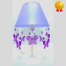 abajur borboletas lilás iluminar quarto de criança luminária para Mesa de cabeceira decoração menina bebê cor roxa