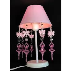 Luminária de Mesa Infantil Abajur de Bailarinas Rosa Claro Decorar Quarto de Bebê Criança