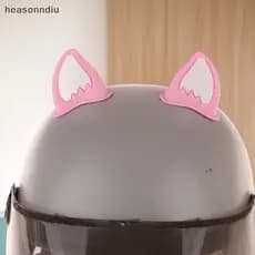 [heasonndiu] Capacete De Motocicleta Decorações De Orelha De Gato Acessório Para Scooter Bicicleta Adesivo Moto Skate Ci