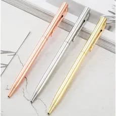 Caneta Esferográfica De Metal Dourado / Ouro Rosa Para Professores De Escritório / Escola / Casa