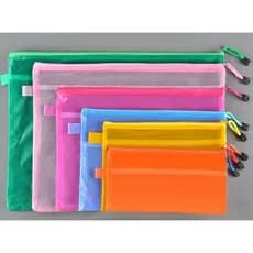 A4 / B5 / A5 / A6 Dupla Camada De Malha Com Zíper À Prova D 'Água Arquivo Organizador / Papel Bolsa / Bill / Pen Lápis Case / Saco De Armazenamento De Papelaria