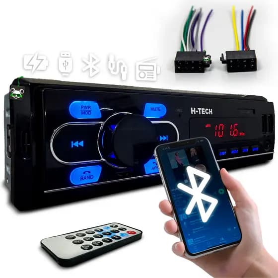 Rádio Automotivo Mp3 Player 1 Din Sd Bluetooth 2 Entradas USB