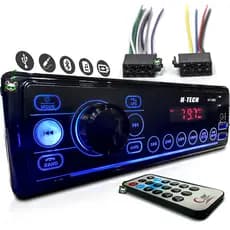 Rádio Som Automotivo Mp3 Player 1 Din Bluetooth 2 USB Aux Pen Drive Cartão SD FM Rádio Som Universal
