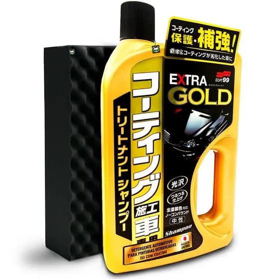 Shampoo Automotivo Extra Gold Carro Vitrificado Manutenção de Brilho 750ml Soft99