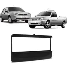 Contra Frente 1 Din Ford Fiesta E Courier 1996 A 2002 - Preta
