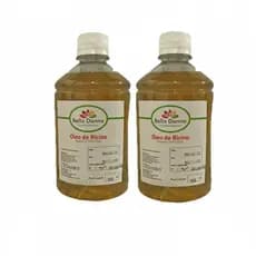 2 Óleo Rícino Puro Cresc.de Cabelo 500ml - C/ Laudo De Análise