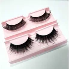 Cílios Postiços Volume Russo Natural Longos Reutilizáveis 1 Par Efeito Mink