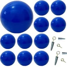 Bola De Vinil Plástico Decoração 40cm Atacado Kiko Grande 10un azul royal azul bebe azul claro