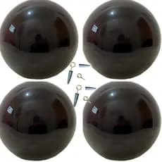Bola De Vinil Plástico Decoração 40cm Atacado Kiko Grande 10un Preta