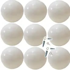 Bola De Vinil Plástico Decoração 40cm Atacado Kiko Grande 10un branca