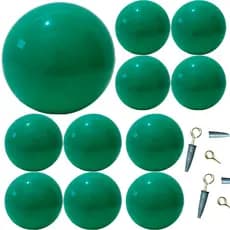 Bola De Vinil Plástico Decoração 40cm Atacado Kiko Grande Festa Evento 10un Verde Verde claro