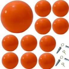 Bola De Vinil Plástico Decoração 40cm Atacado Kiko Grande 10un Laranja