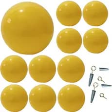 Bola De Vinil Plástico Decoração 40cm Atacado Kiko Grande 10un Amarela