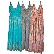 Vestido Longo Midi Feminino Estampado Alcinha  Bojo 3 Maria Casual Festa  Decotado Moda ref2736