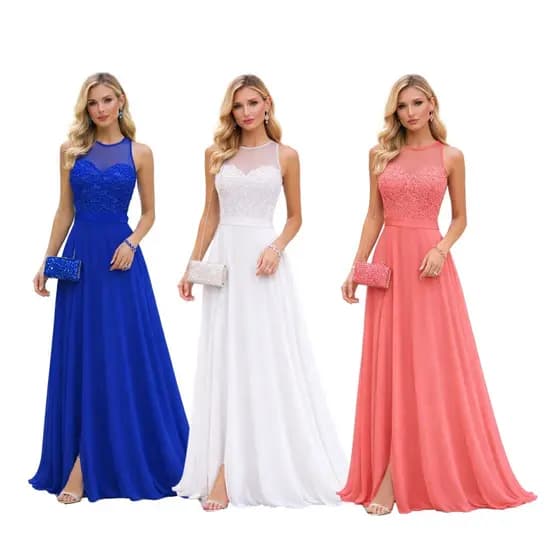 Vestido Noiva Casamento Madrinha  Baile Formatura Chique Elegante  Feminino Luxo Renda Cartorio 2799