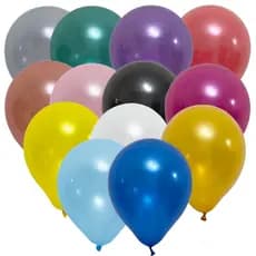 Balão Bexiga N° 9 Perolada Cores Variadas - 25 Unidades