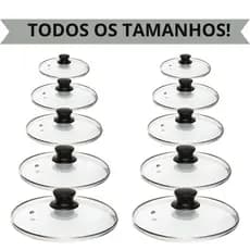 Tampa de Vidro Temperado para Panela com Puxador Todos tamanhos