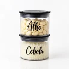 Pote para Alho e Cebola Hermético Organizador Cozinha Kit 2 ou Unidade Porta Alho Porta Cebola BPA Free
