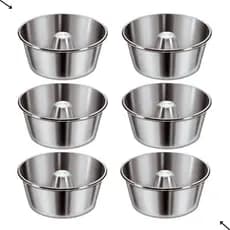 Kit Com 6 Forma De Assadeira Redonda Para Bolo Pudim 19cm